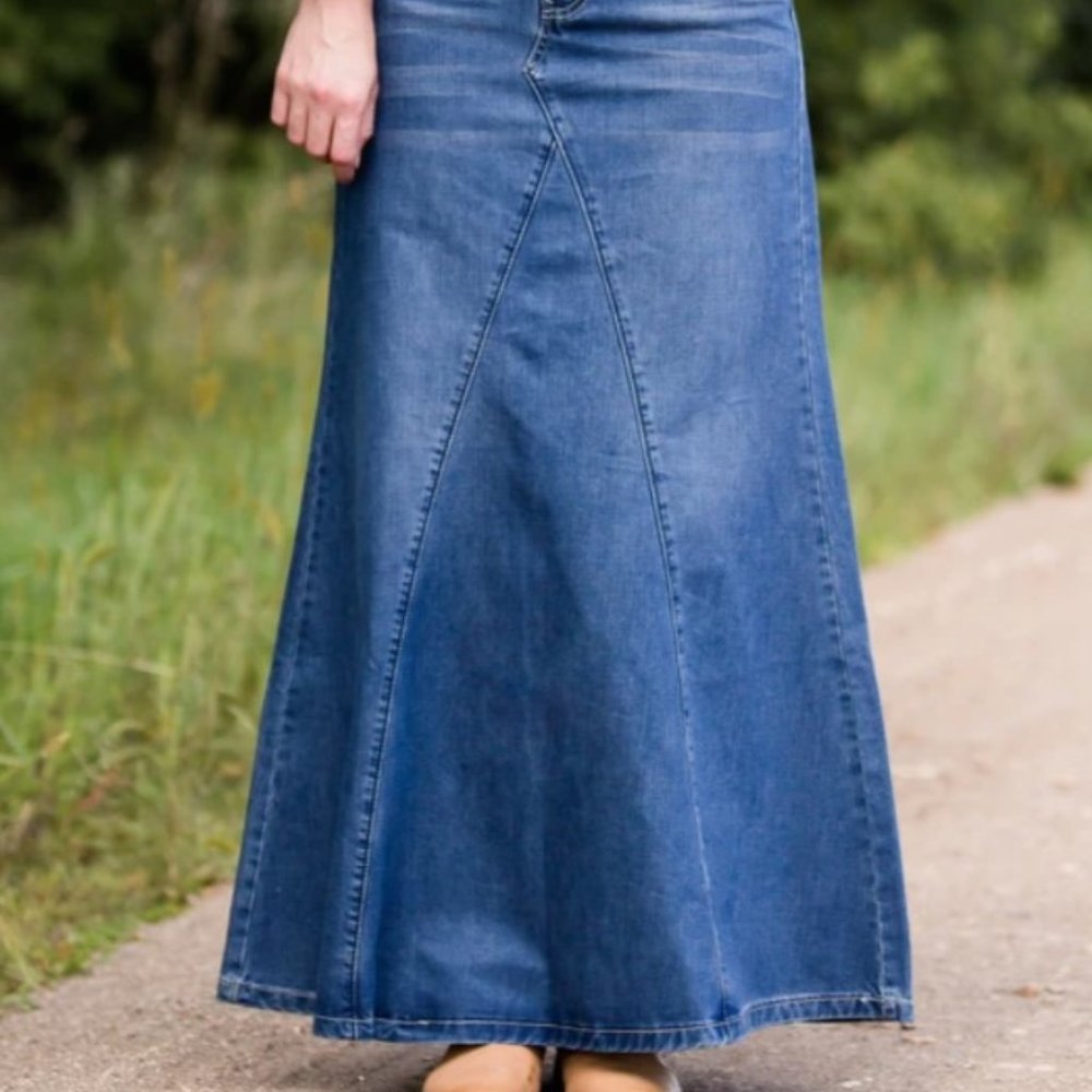 Inherit Clothing Co. Denim A-Line Maxi Skirt Sz 20